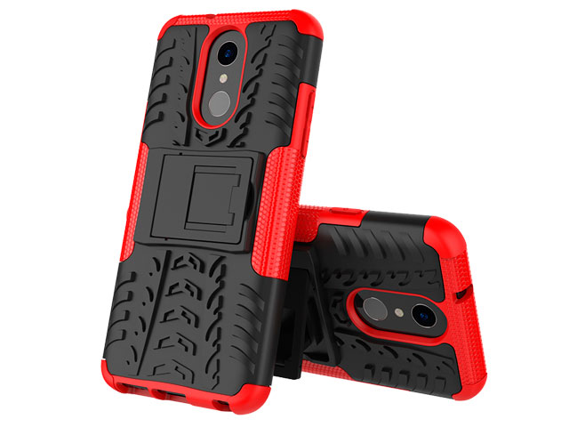 Чехол Yotrix Shockproof case для LG Q7 (красный, пластиковый)