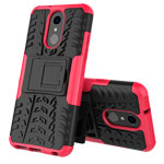 Чехол Yotrix Shockproof case для LG Q7 (розовый, пластиковый)