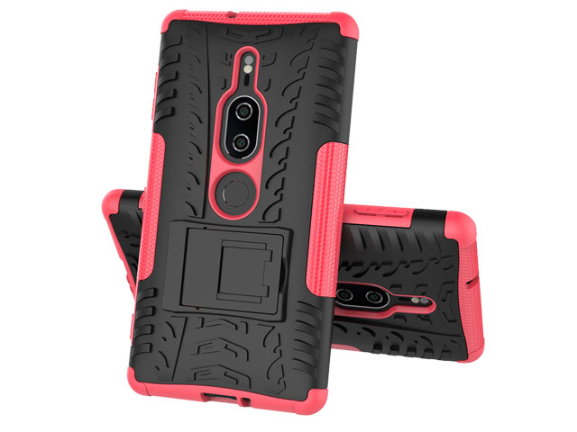 Чехол Yotrix Shockproof case для Sony Xperia XZ2 premium (розовый, пластиковый)
