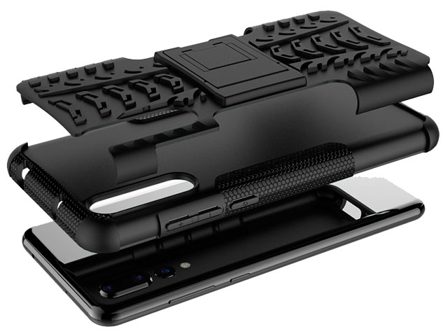 Чехол Yotrix Shockproof case для Huawei P20 pro (черный, пластиковый)