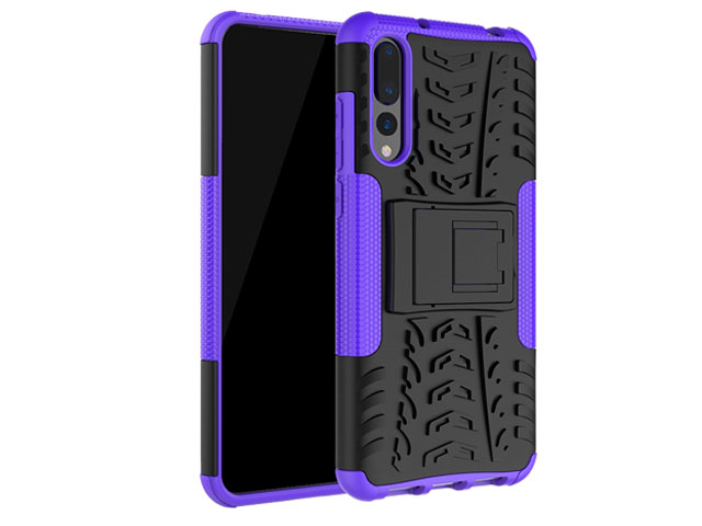 Чехол Yotrix Shockproof case для Huawei P20 pro (фиолетовый, пластиковый)