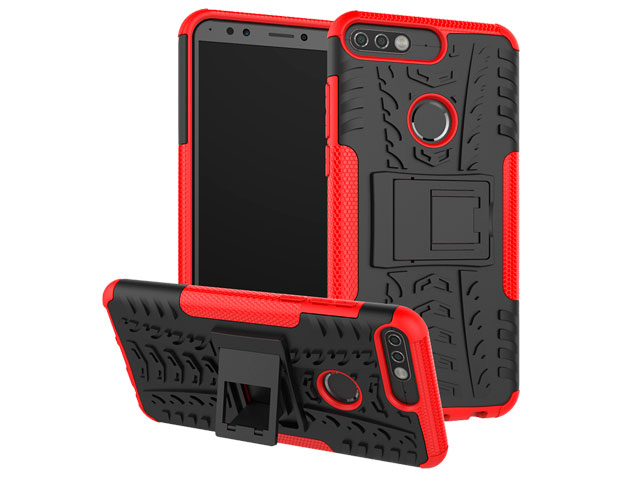 Чехол Yotrix Shockproof case для Huawei P smart (красный, пластиковый)