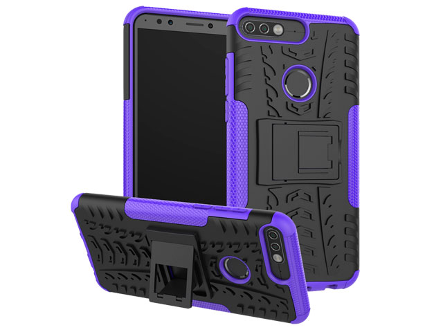 Чехол Yotrix Shockproof case для Huawei P smart (фиолетовый, пластиковый)