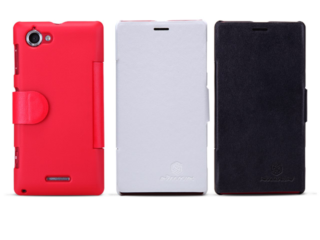 Чехол Nillkin V-series Leather case для Sony Xperia L S36h (черный, кожанный)