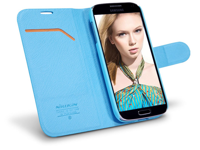 Чехол Nillkin Fashion-in leather case для Samsung Galaxy S4 i9500 (голубой, кожанный)