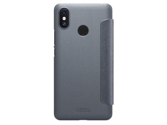 Чехол Nillkin Sparkle Leather Case для Xiaomi Mi Max 3 (темно-серый, винилискожа)