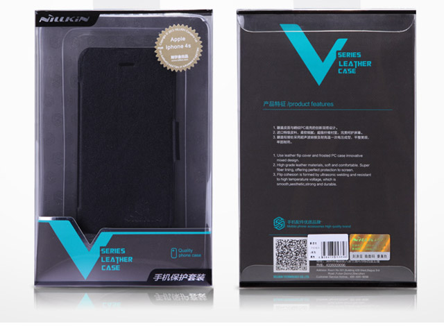Чехол Nillkin V-series Leather case для Apple iPhone 5 (белый, кожанный)
