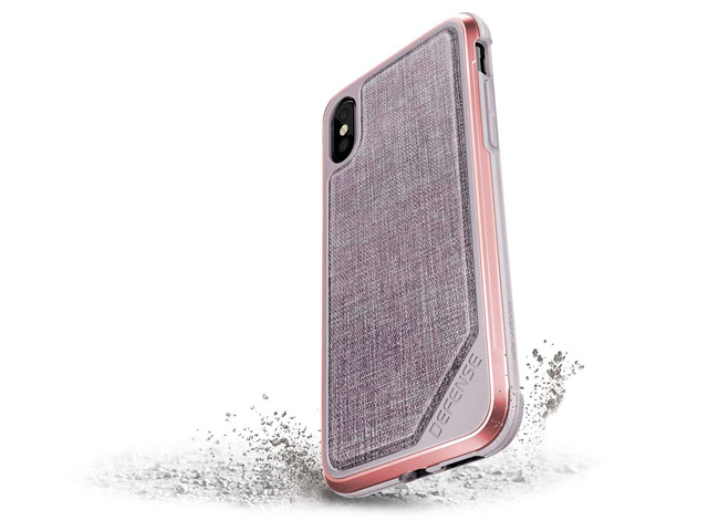 Чехол X-doria Defense Lux для Apple iPhone X (Rose Gold, маталлический)