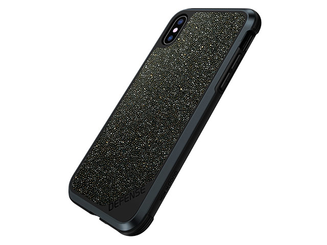 Чехол X-doria Defense Lux для Apple iPhone X (Crystal Black, маталлический)