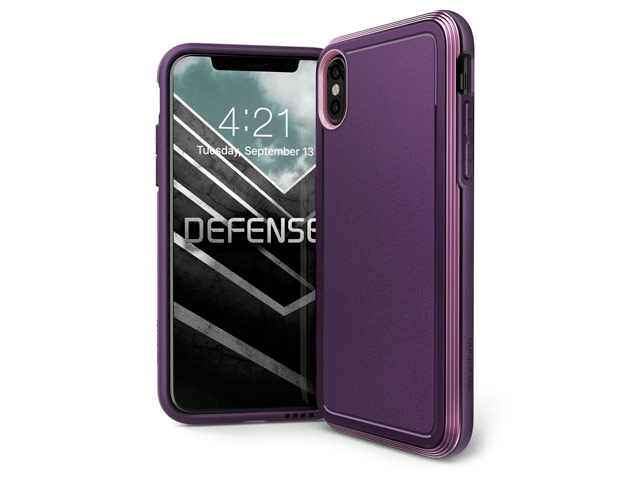 Чехол X-doria Defense Ultra для Apple iPhone X (фиолетовый, маталлический)