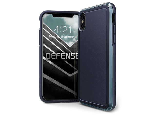 Чехол X-doria Defense Ultra для Apple iPhone X (синий, маталлический)