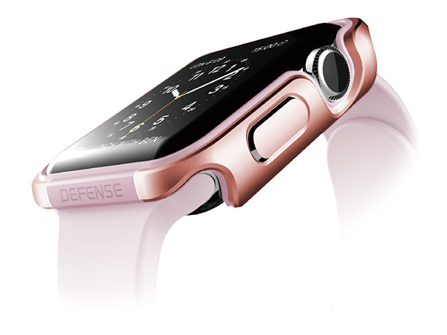 Чехол X-doria Defense Edge для Apple Watch Series 2 (42 мм, розово-золотистый, маталлический)