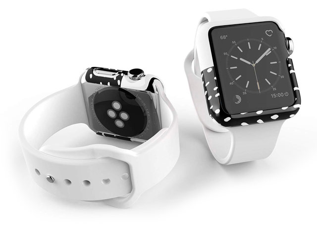 Чехол X-doria Revel Case для Apple Watch Series 2 (38 мм, бело-черный, пластиковый)