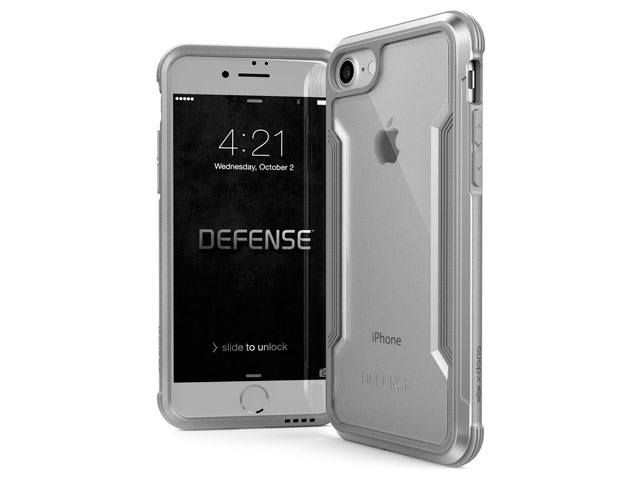 Чехол X-doria Defense Shield для Apple iPhone 6/7/8 (серебристый, маталлический)