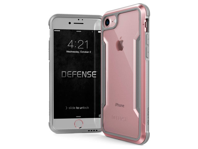 Чехол X-doria Defense Shield для Apple iPhone 6/7/8 (розово-золотистый, маталлический)