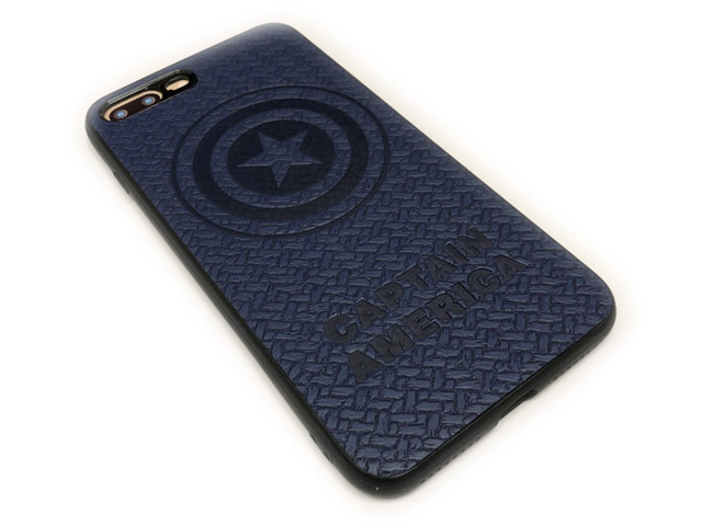 Чехол Marvel Avengers Leather case для Apple iPhone 8 plus (Captain America, кожаный)