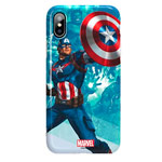 Чехол Marvel Avengers Hard 3D case для Apple iPhone X (Captain America, пластиковый)