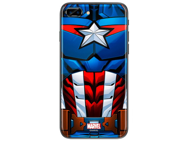 Чехол Marvel Avengers Hard case для Apple iPhone 8 plus (Captain America, пластиковый)