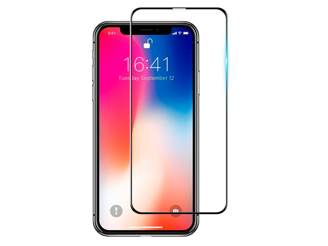 Защитная пленка Yotrix 3D Advance Glass Protector для Apple iPhone X (стеклянная, черная)