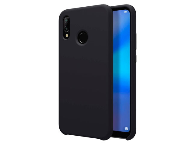 Чехол Yotrix LiquidSilicone для Huawei P20 lite (черный, гелевый)