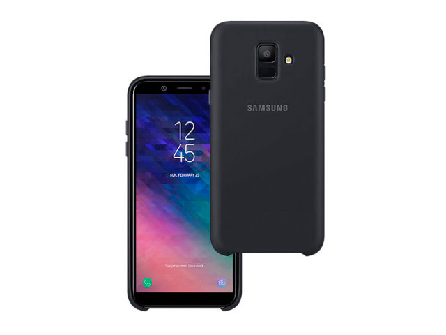 Чехол Yotrix LiquidSilicone для Samsung Galaxy A6 2018 (черный, гелевый)