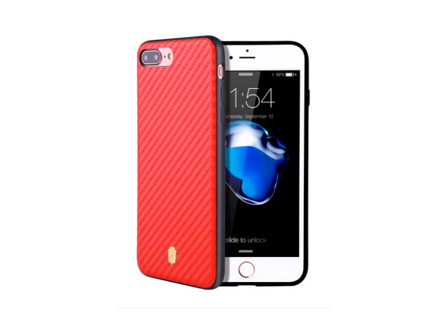 Чехол Seedoo Flux case для Apple iPhone 8 plus (красный, карбон)