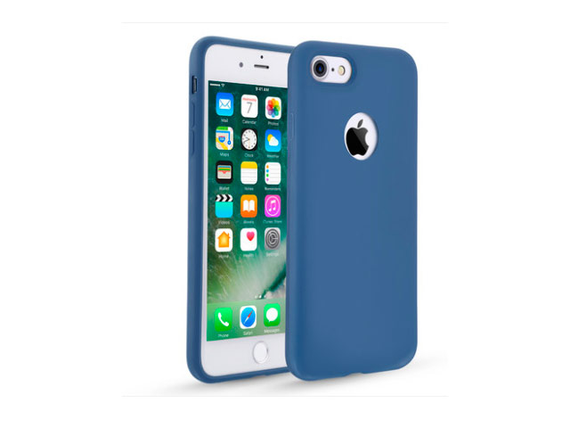 Чехол Seedoo Delight case для Apple iPhone 8 (синий, силиконовый)