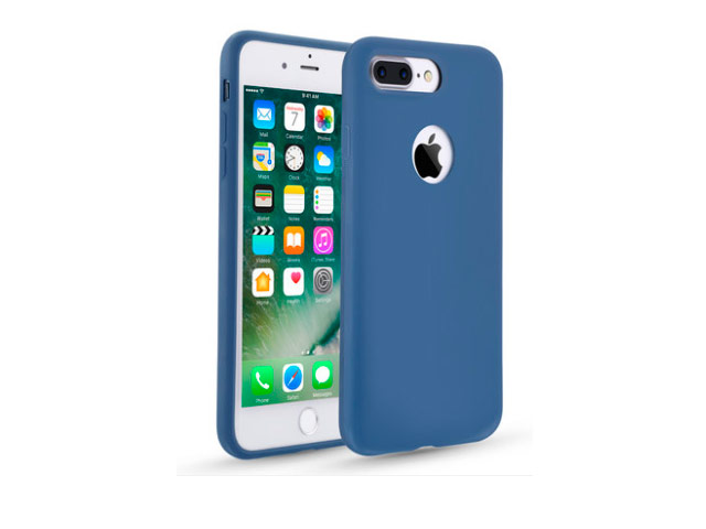 Чехол Seedoo Delight case для Apple iPhone 8 plus (синий, силиконовый)