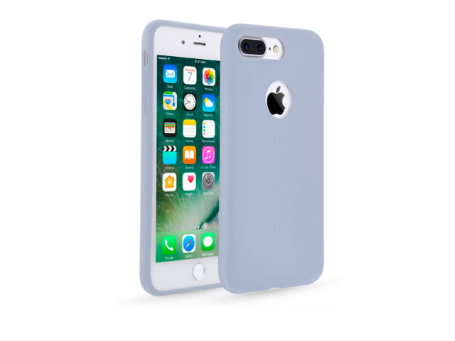 Чехол Seedoo Delight case для Apple iPhone 8 plus (голубой, силиконовый)