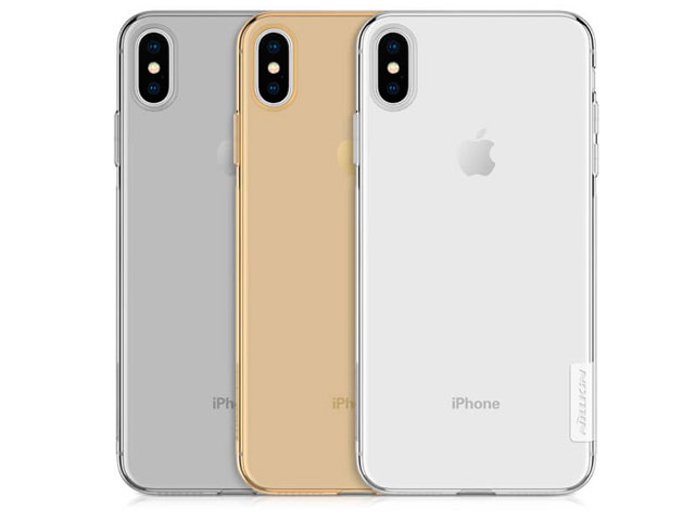 Чехол Nillkin Nature case для Apple iPhone XS max (серый, гелевый)