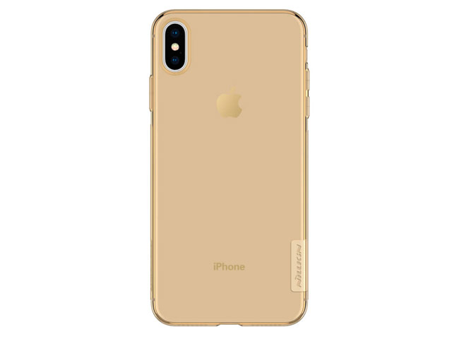 Чехол Nillkin Nature case для Apple iPhone XS max (золотистый, гелевый)