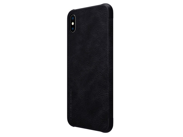 Чехол Nillkin Qin leather case для Apple iPhone XS max (черный, кожаный)