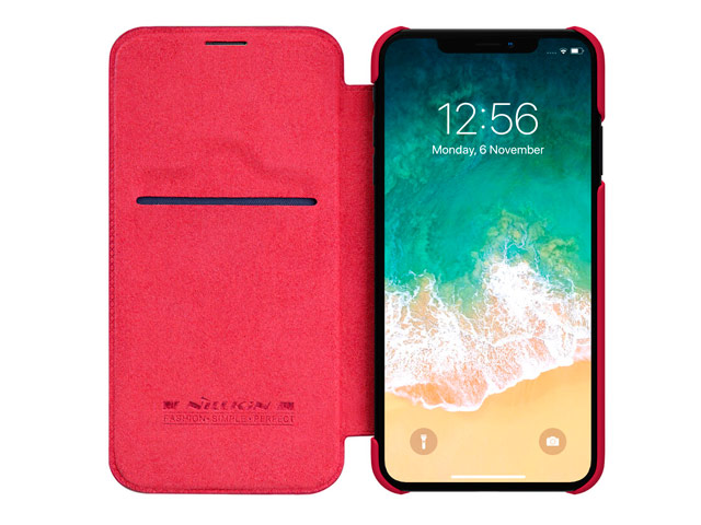 Чехол Nillkin Qin leather case для Apple iPhone XS max (красный, кожаный)