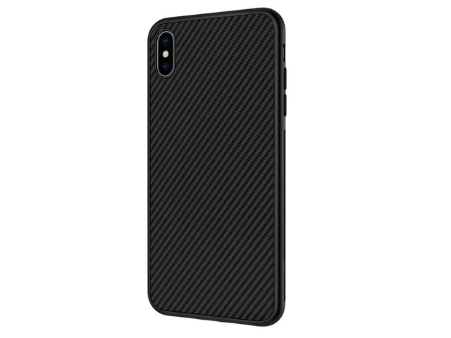 Чехол Nillkin Synthetic fiber для Apple iPhone XS max (черный, карбон)