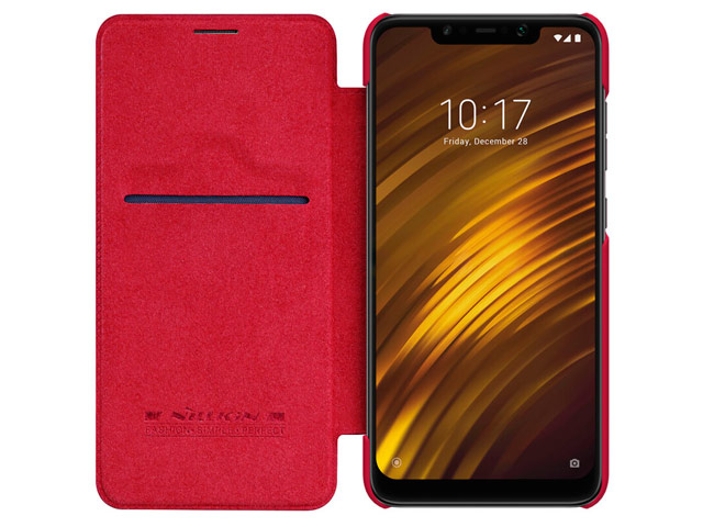 Чехол Nillkin Qin leather case для Xiaomi Pocophone F1 (красный, кожаный)