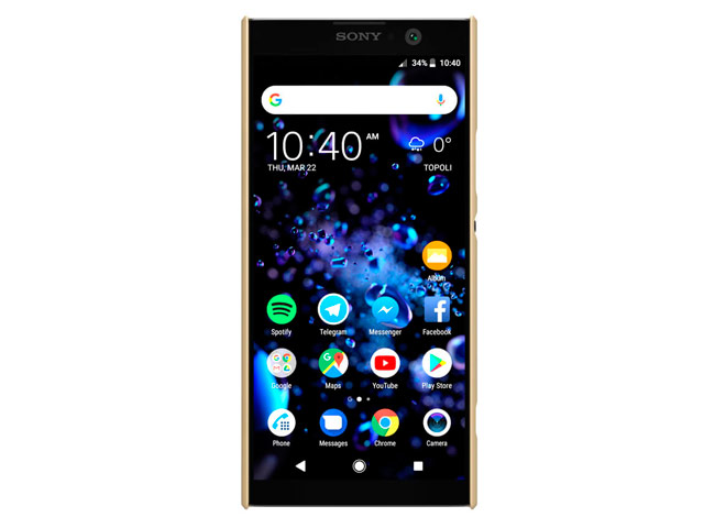 Чехол Nillkin Hard case для Sony Xperia XA2 plus (золотистый, пластиковый)