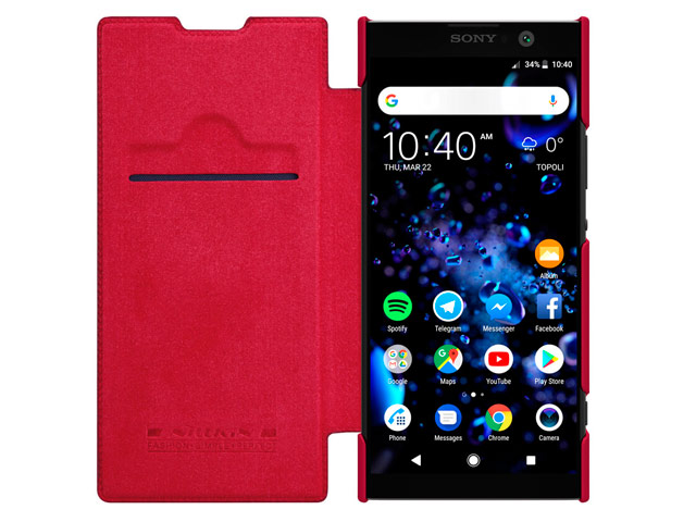 Чехол Nillkin Qin leather case для Sony Xperia XA2 plus (красный, кожаный)