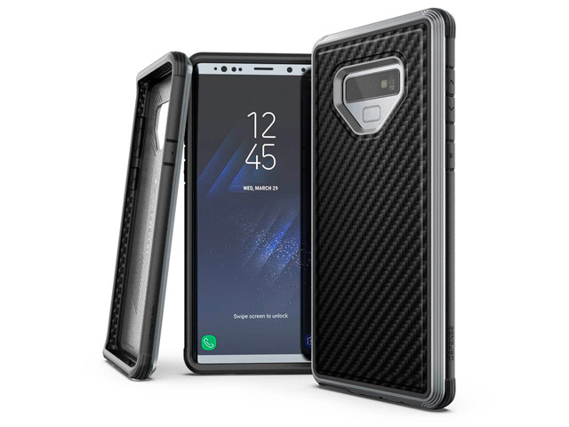 Чехол X-doria Defense Lux для Samsung Galaxy Note 9 (Black Carbon, маталлический)