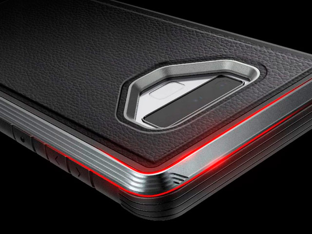 Чехол X-doria Defense Lux для Samsung Galaxy Note 9 (Black Leather, маталлический)