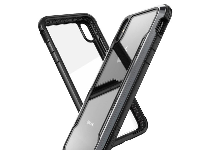 Чехол X-doria Defense Shield для Apple iPhone XS (черный, маталлический)