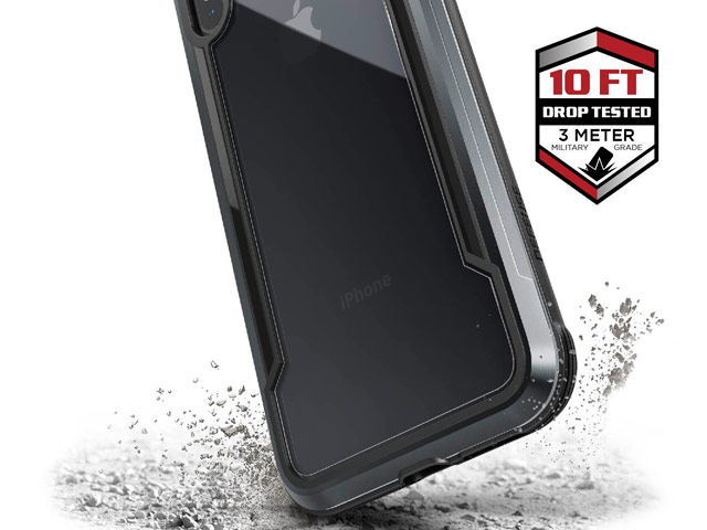 Чехол X-doria Defense Shield для Apple iPhone XS (черный, маталлический)