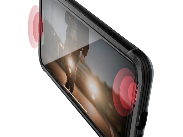 Чехол X-doria Defense Shield для Apple iPhone XS (черный, маталлический)