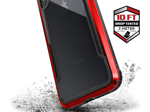 Чехол X-doria Defense Shield для Apple iPhone XS (красный, маталлический)