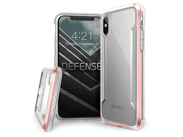 Чехол X-doria Defense Shield для Apple iPhone XS (розовый, маталлический)