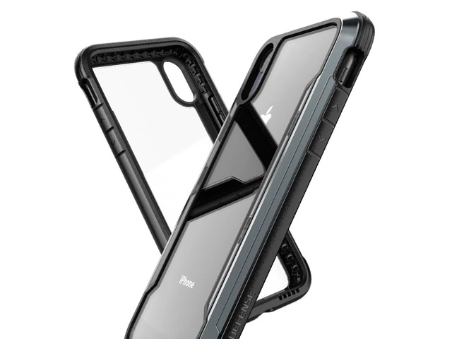 Чехол X-doria Defense Shield для Apple iPhone XR (черный, маталлический)