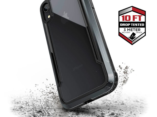 Чехол X-doria Defense Shield для Apple iPhone XR (черный, маталлический)