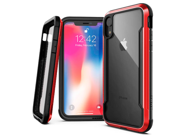 Чехол X-doria Defense Shield для Apple iPhone XR (красный, маталлический)