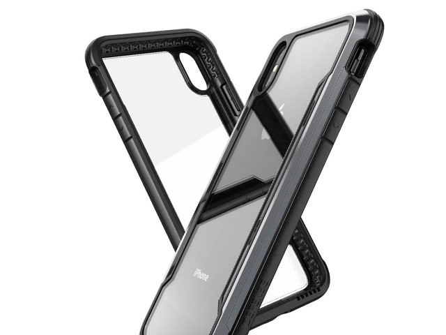 Чехол X-doria Defense Shield для Apple iPhone XS max (черный, маталлический)