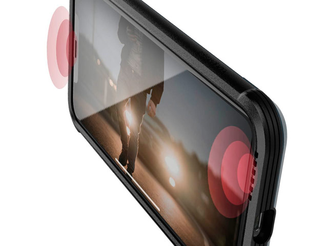 Чехол X-doria Defense Lux для Apple iPhone XS (Black Carbon, маталлический)