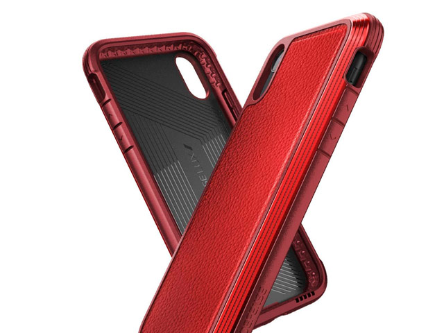 Чехол X-doria Defense Lux для Apple iPhone XR (Red Leather, маталлический)